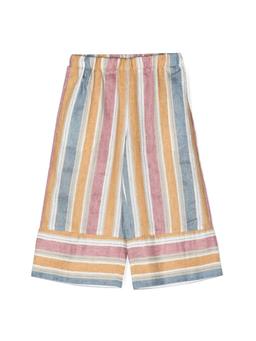 Il Gufo Striped Capri Pants