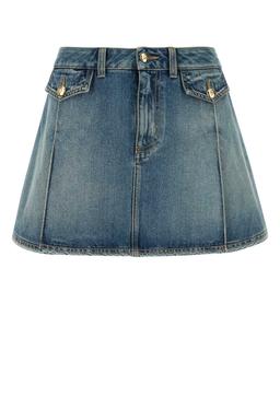 Alexander McQueen Denim Mini Skirt