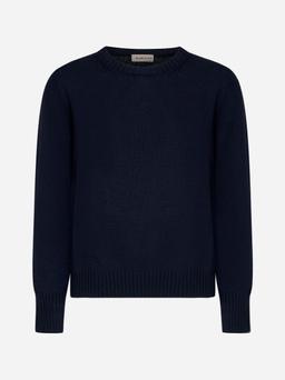 Gran Sasso Blue Virgin Wool Crewneck Sweater