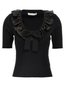 Alessandra Rich Ruffle T-shirt