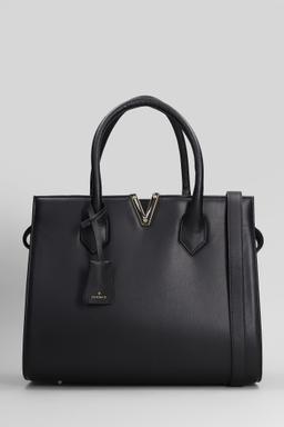 Via Roma 15 Tote In Black Leather