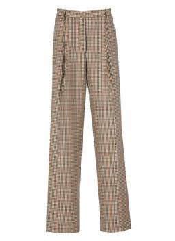 Dries Van Noten Checked Pleated Trousers