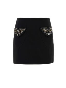 Versace Virgin Wool Mini Skirt
