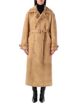 S. W.O. R.D 6.6.44 S. w.o. r.d. 6.644 Long Shearling Coat Beige