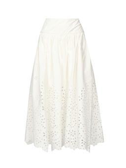 self-portrait Embroidered Lace Midi Skirt