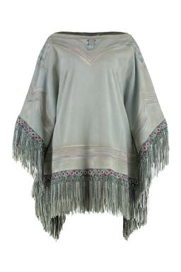 Etro Leather Cape Coat