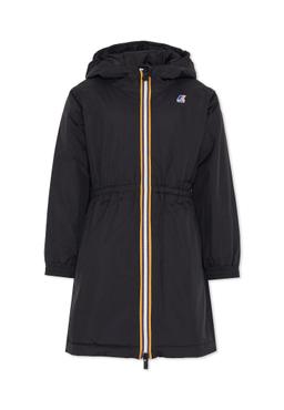 K-Way Black Down Jacket For Girl With Logo
