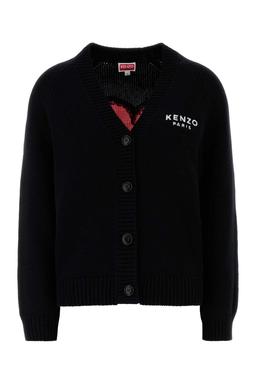 Kenzo Black Cotton Blend Cardigan