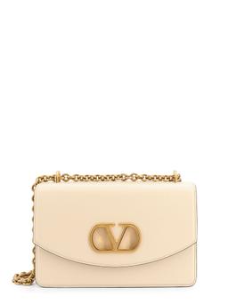 Valentino Garavani Ivory Leather Vain Shoulder Bag