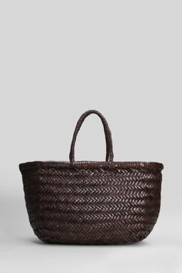 Dragon Diffusion Bamboo 3 Jump Small Tote In Brown Leather