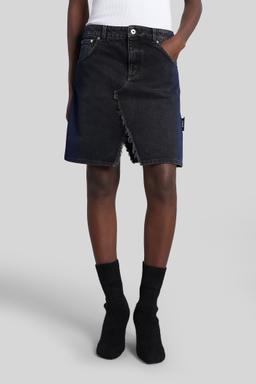 Off-White Skirt In Blue Cotton