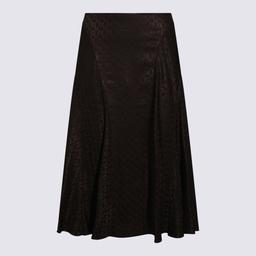 Fendi Brown Silk Skirt