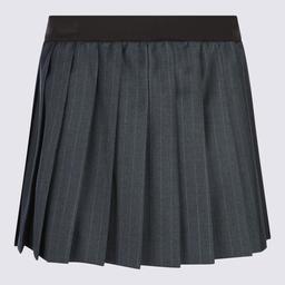 Miu Miu Grey Wool Skirt