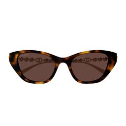 Gucci Eyewear Gucci Gg1968s Linea Emblem 003 Havana Gold Brown Sunglasses