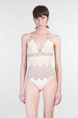 MC2 Saint Barth Marylin Beachwear In Beige Polyester