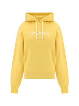 Saint Laurent Logo Embroidered Hoodie