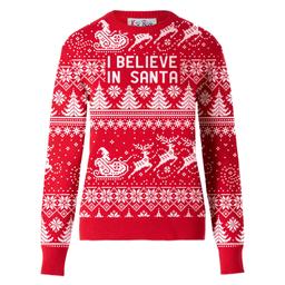 MC2 Saint Barth Woman Sweater With I Believe In Santa Lettering