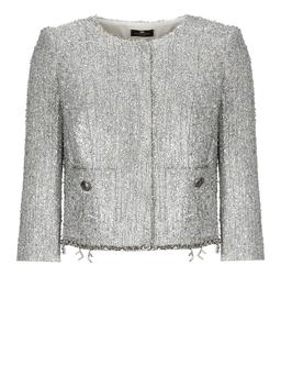 Elisabetta Franchi Elegant Silver Jacket