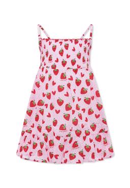 MC2 Saint Barth Pink Dress For Girl With Strawberries