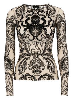 Etro Top In Nude Polyamide Blend