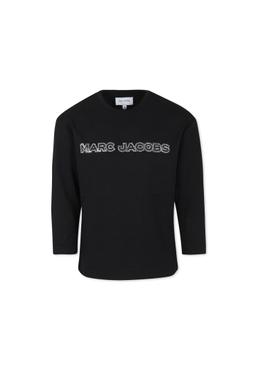 Little Marc Jacobs Black T-shirt For Girl With Logo