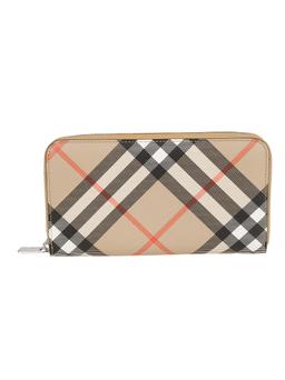 Burberry Check Zip-around Wallet