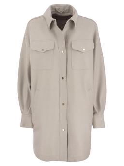 Herno Resort Shirt In Lightweight Boiled Wool