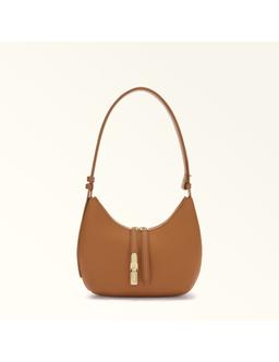Furla Goccia S Leather Shoulder Bag, Brandy Color