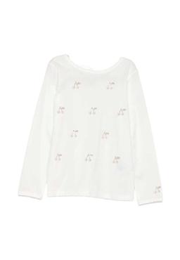 Bonpoint Ivory T-shirt For Girl With Cherries