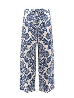 'S Max Mara Merano Cotton Trouser With Floral Print