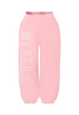 Stella McCartney Kids Pink Sweatpants For Girl With White Logo