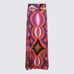 Pucci Multicolor Silk Maxi Skirt