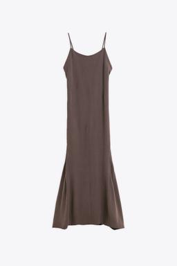 Our Legacy Naiad Dress Chocoalte Brown Lyocell Long Dress With Flared Bottom - Naiad Dress