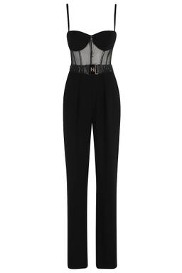 Elisabetta Franchi Black Jumpsuit