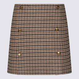 TwinSet Beige Wool Skirt
