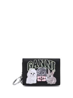 Ganni Bou Card Holder With Animals
