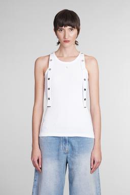 The Attico Logo Patch Ribbed Jersey Tank Top