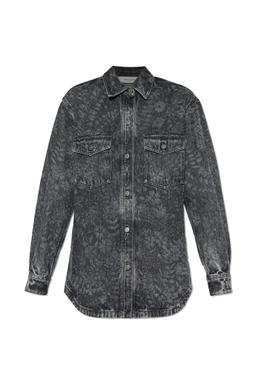 Golden Goose Denim Shirt With Floral Motif