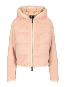 Moncler Grenoble Zip Up Hooded Teddy Cardigan