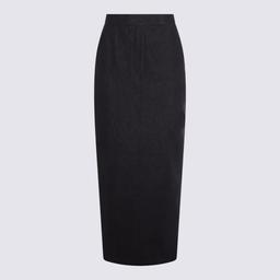 Max Mara Dark Blue Cotton Skirt