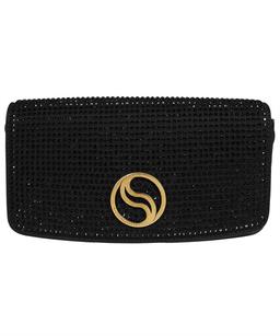 Stella McCartney Black Alter Mat Mini S-wave Wallet