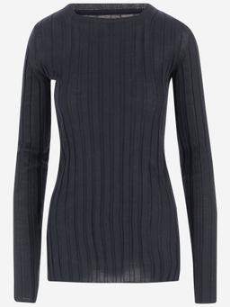 Carven Ribbed Wool And Silk Sweater