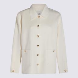 Anine Bing White Wool Casual Jacket