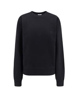 Saint Laurent Certified Cotton Sweatshirt With Cassandre Embroidery