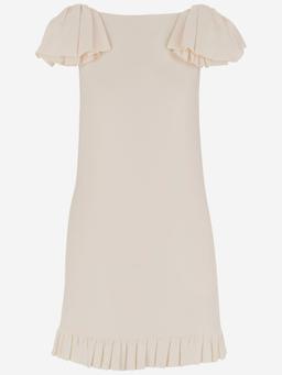 Valentino White Wool Mini Dress