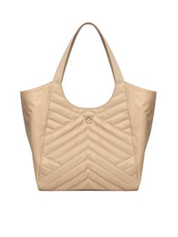 Pinko Puzzle Quilt Fabric Shopper Bag