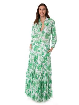 MC2 Saint Barth Woman Cotton Long Skirt With Jungle Print