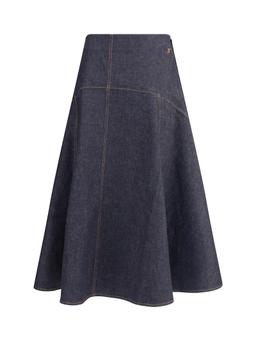 Jacquemus Denim Midi Skirt