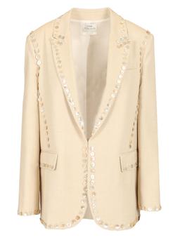 Forte_Forte Embroidered Sand Blazer