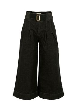 Lanvin Black Jeans For Girl With Logo